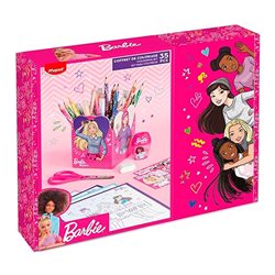 Set de colorear x35 + portalapices Barbie Maped Creativ