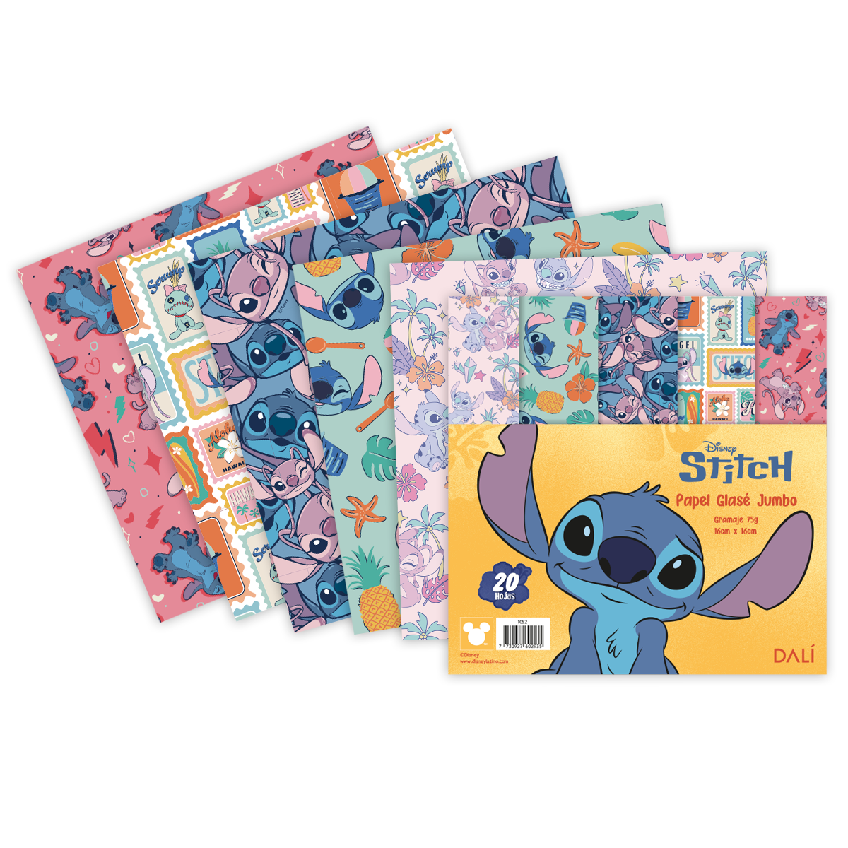Papel glace Jumbo de stitch x20