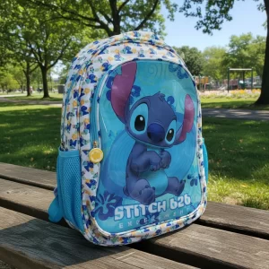 Mochila 40cm stitch, asas acolchonadas