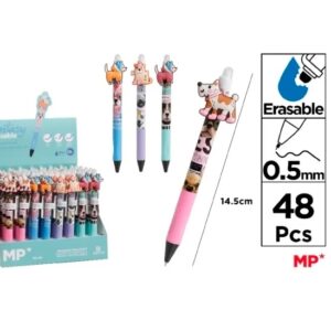 Lapicera borrable 0,5 perrito tinta azul