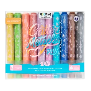 Resaltadores mooving glitter x10