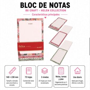 Bloc de notas x3 Helen Ibi Craft