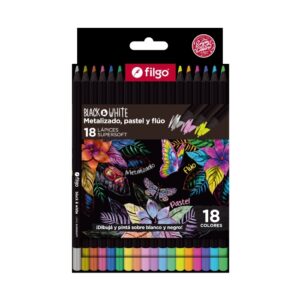 Colores filgo supersoft tonos metalicos, fluor y pastel x18