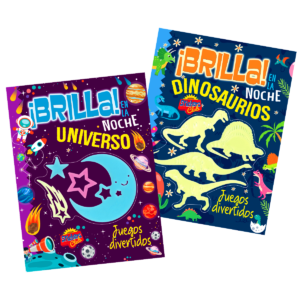 Libro actividades con sticker brillan en la oscuridad