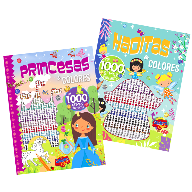 Libro para colorear con gemas