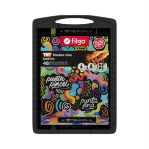 Valija marcadores acrilicos TNT filgo doble punta x48
