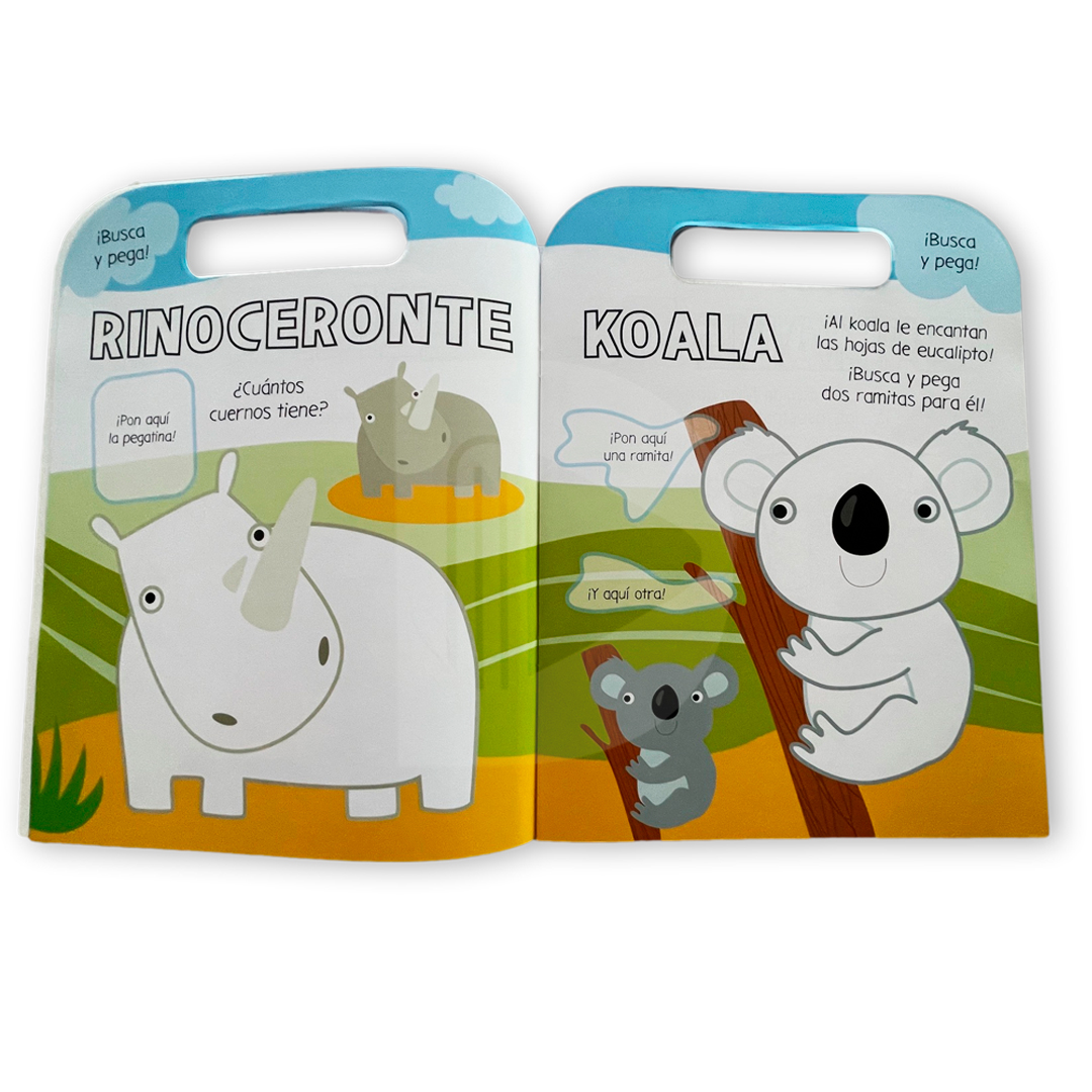 Libro valija colorea y completa con stickers - Imagen 2