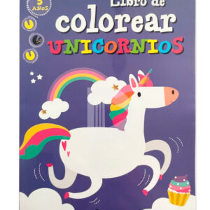 Libro colorear unicornios
