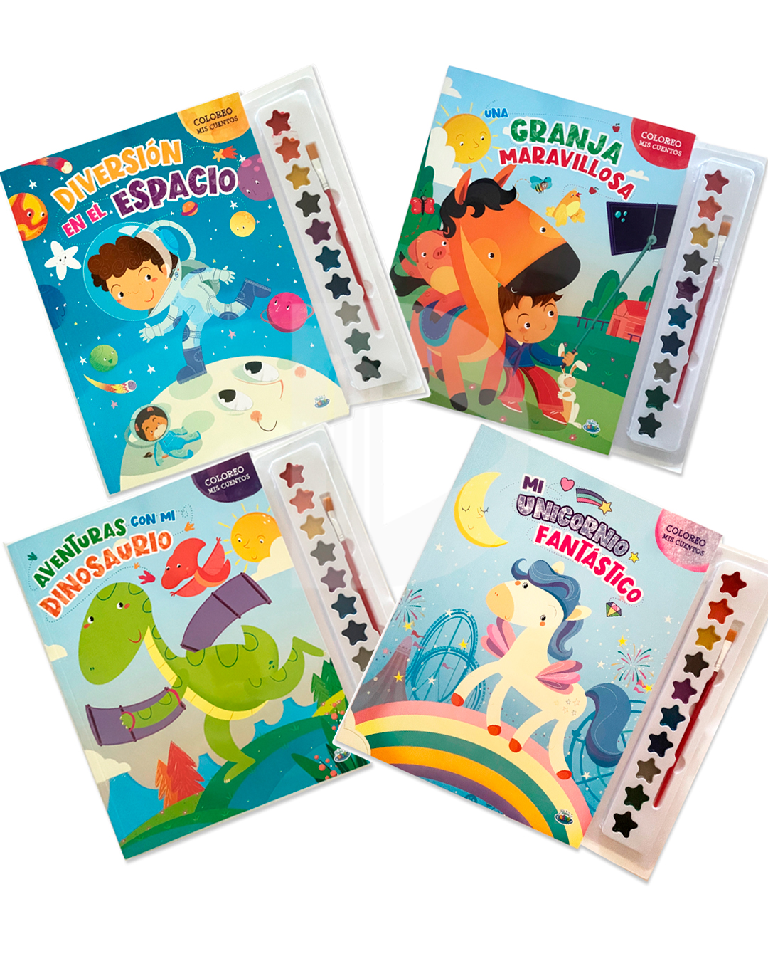Libro coloreo mi cuento con acuarelas