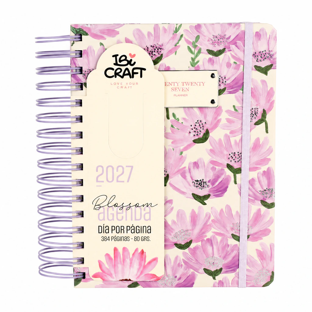 Agenda 2027 Ibicraft A5 Diaria con separadores - Blossom