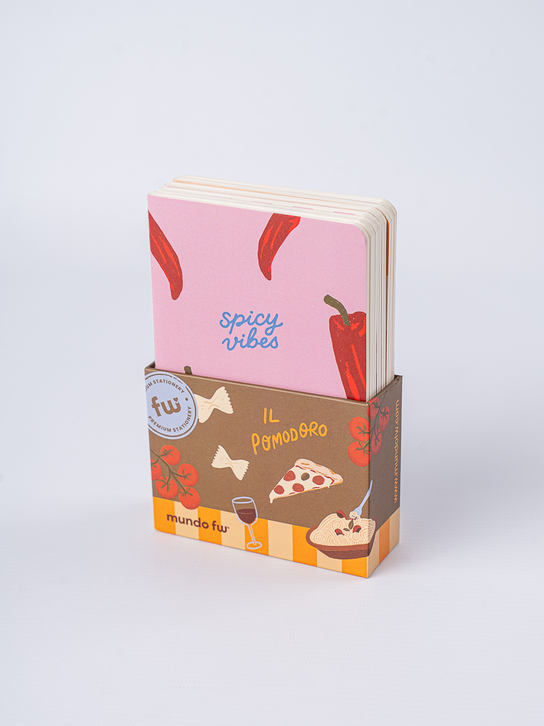 Set de Mini Cuadernos x6 Pomodoro Mundo FW