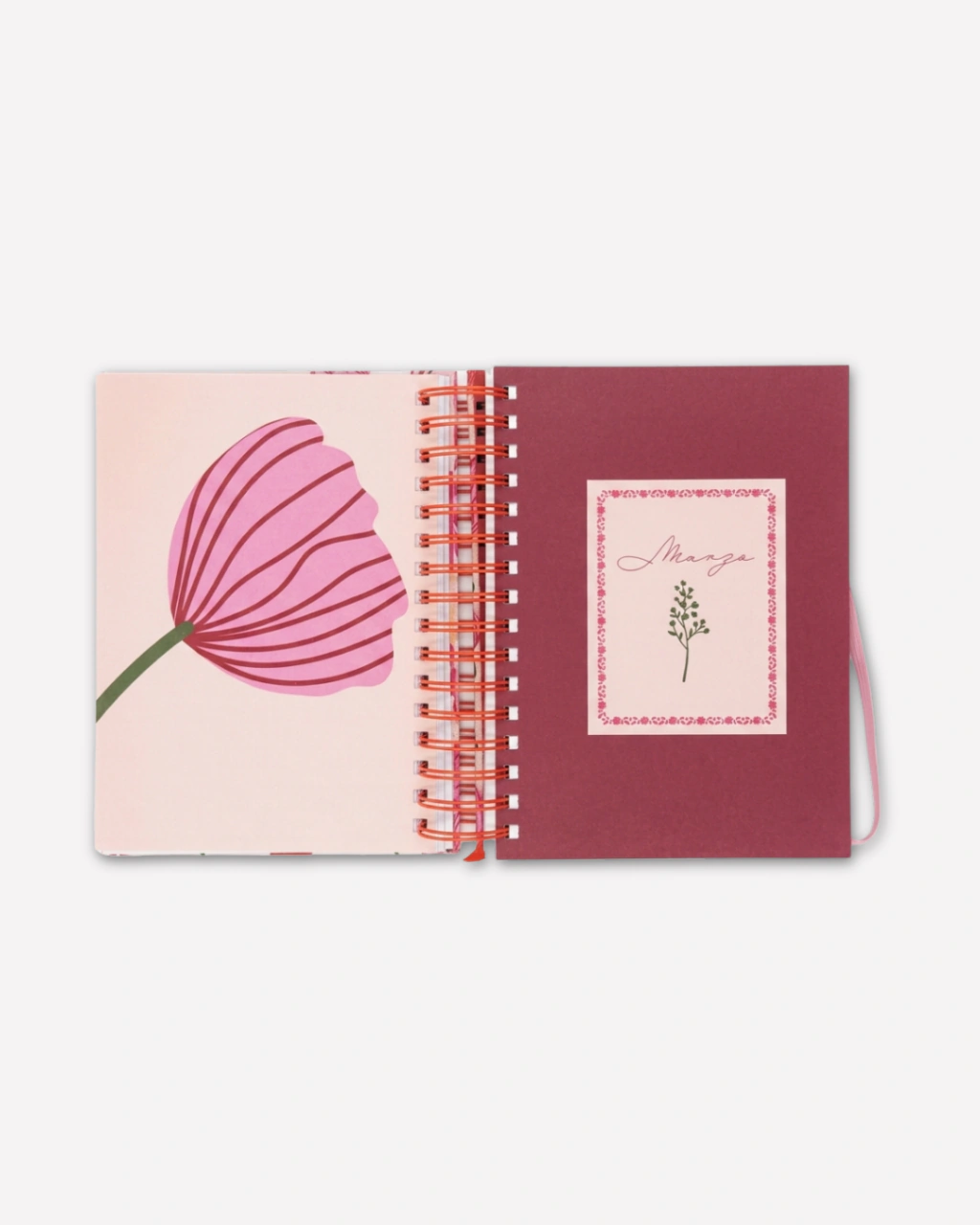 Agenda 2027 flower tapa de tela semanal o diaria Big Life - Imagen 3
