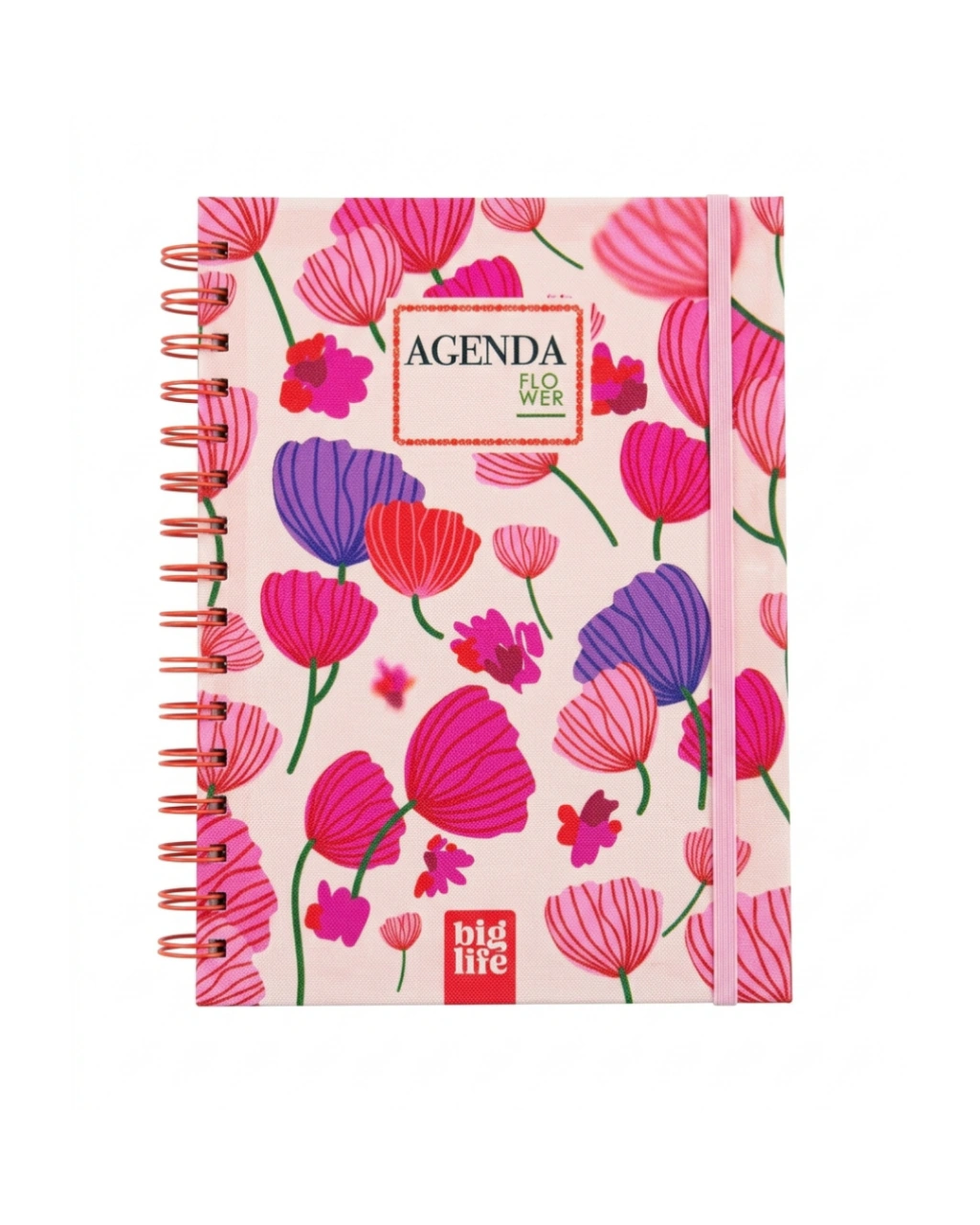 Agenda 2027 flower tapa de tela semanal o diaria Big Life
