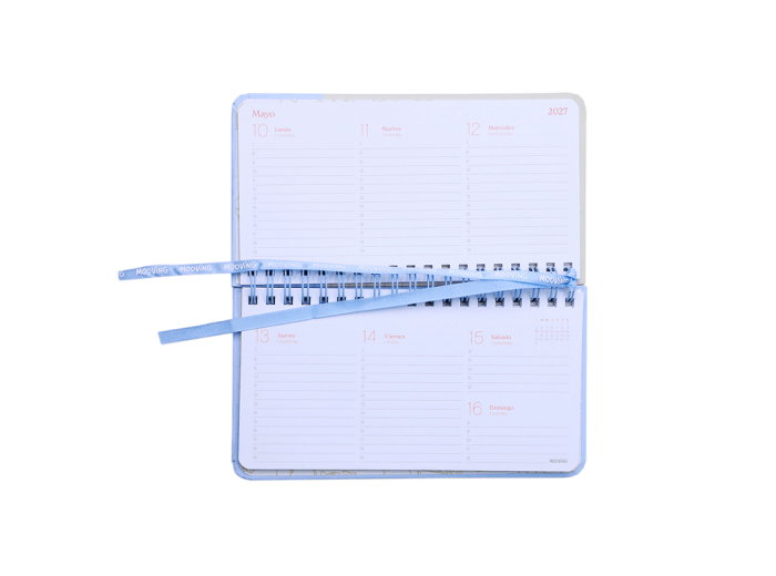 Agenda Mooving pocket Mood 2027 semanal con espiral