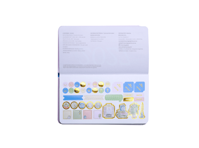 Agenda Mooving pocket Travel 2027 semanal cosida