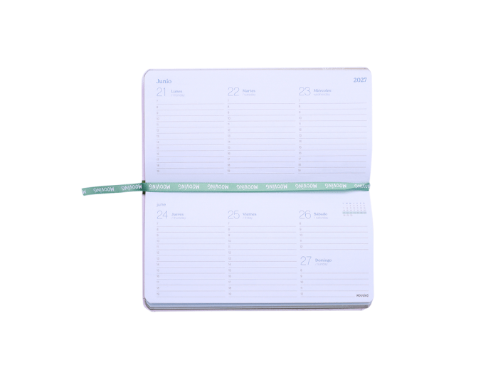 Agenda Mooving pocket Travel 2027 semanal cosida