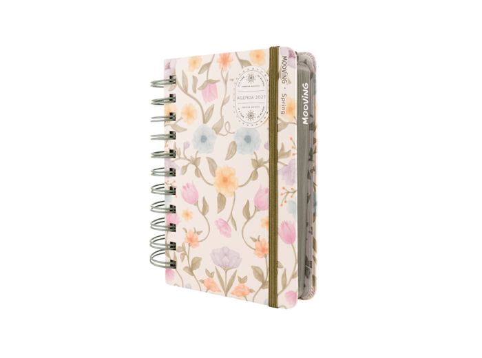 Agenda Mooving Spring 2027 diaria con espiral