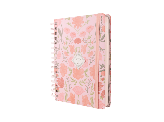 Agenda Mooving Spring 2027 diaria con espiral