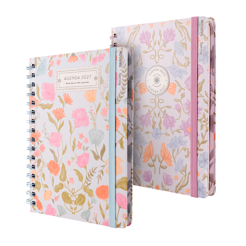 Agenda Mooving Spring 2027 semanal con espiral