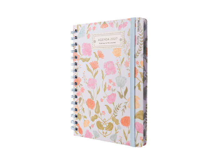 Agenda Mooving Spring 2027 semanal con espiral